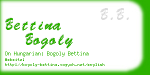 bettina bogoly business card